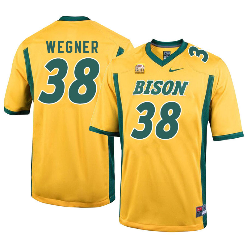 Men #38 Garret Wegner North Dakota State Bison College Football Jerseys Sale-Yellow - Click Image to Close